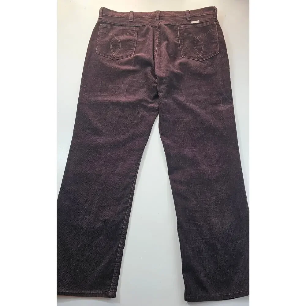Wrangler RARE 80s made in USA chocolate brown corduroy jeans 8543pbn 38 x 30